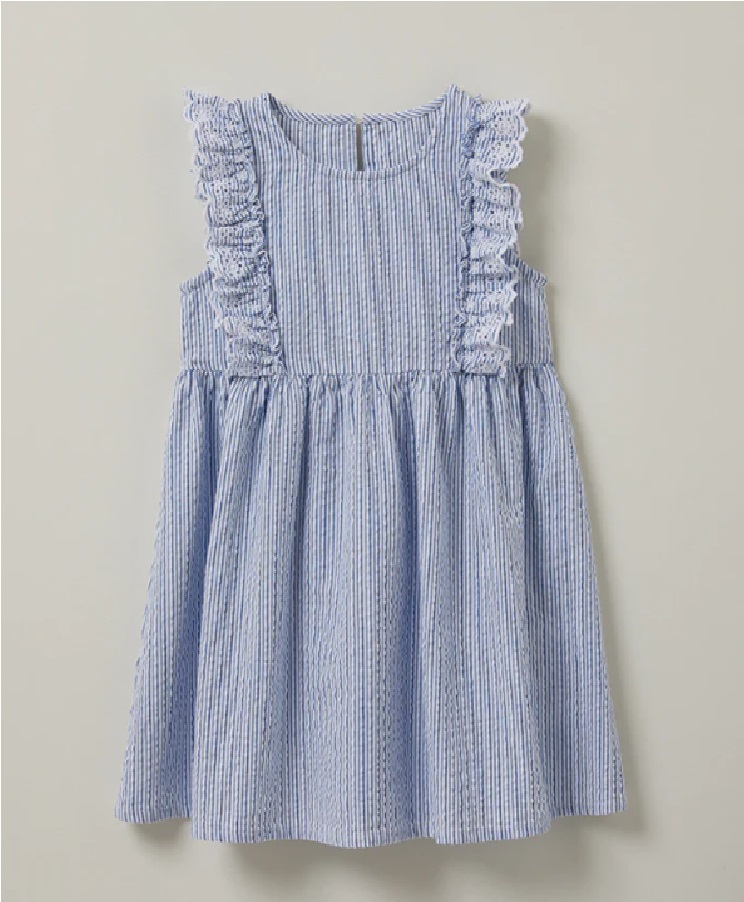 Seersucker, 100% cotton
Embroidered dress