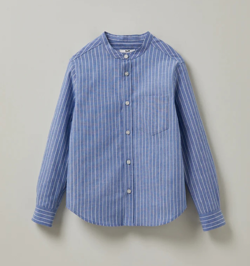 BOY'S MANDARIN COLLAR SHIRTS WITH WIDE STRIPES
