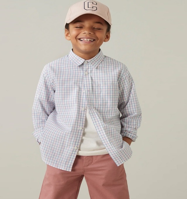 100% COTTON VICHY CHECKS BOYS SHIRT


