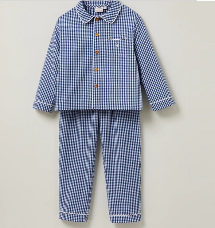 100% COTTON BOY'S GINGHAM CHECK PYJAMA SETS