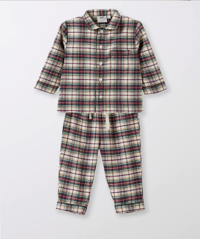 100% COTTON TWILL BRUSHED CHECKS BOYS PYJAMA SET